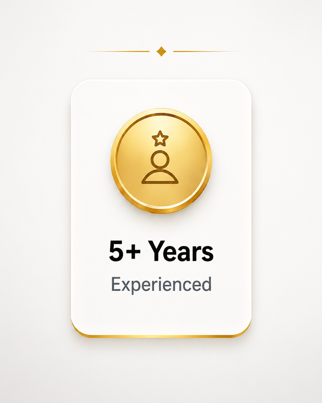 5 plus years experienced showcase card