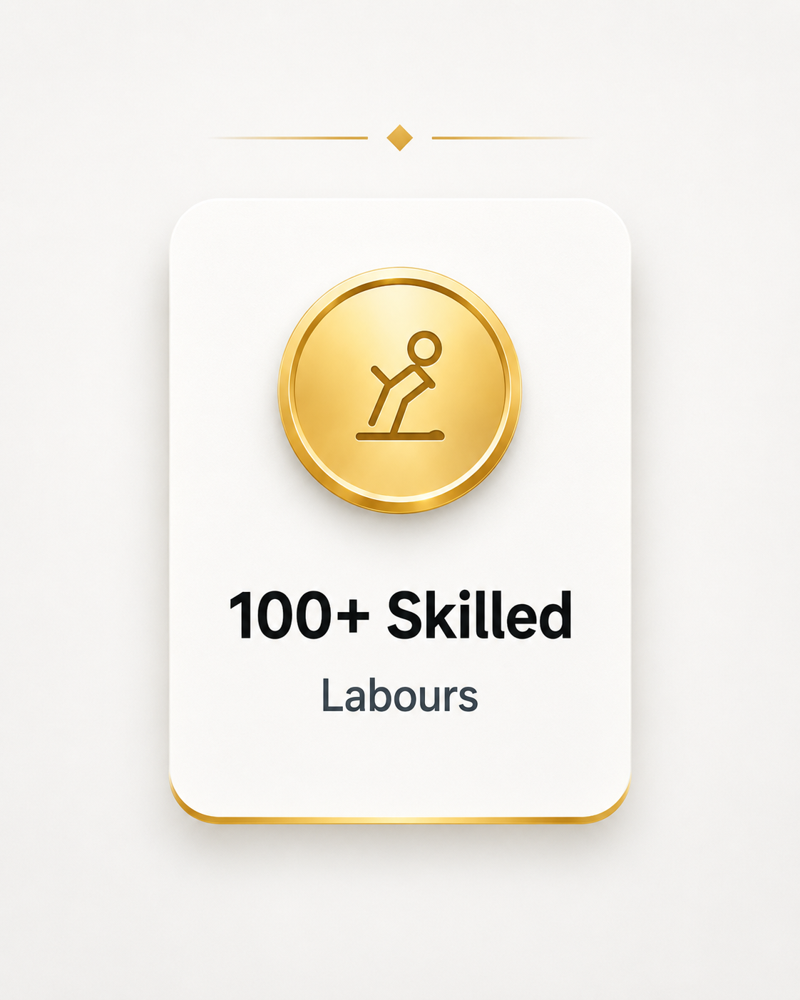 100 plus skilled labours showcase card